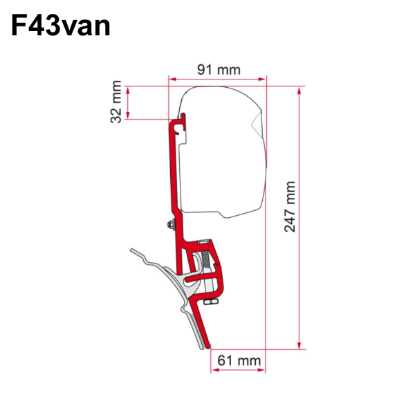 Fiamma Adapter 98655Z011 mit einer F43van